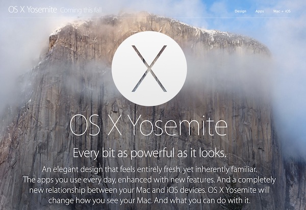 さらば、「Aqua」。「OS X Yosemite」 発表
