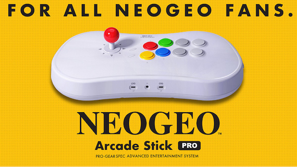 SNK、「NEOGEO Arcade Stick Pro」に収録20タイトル発表。単体でも遊べるゲーム内蔵のアーケードスティックコントローラーです。