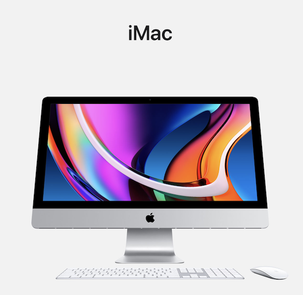 Apple、iMac (Retina 5K, 27インチ, 2020）の販売開始。第10世代Intel Core Iプロセッサ搭載で最大10コアCPUやRadeon Pro 5500 XTを選択可能なパワフルマシーンです(*｀･ω･)ゞ。