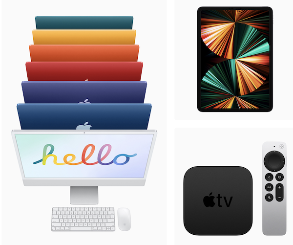 Apple、2021年5月21日に「24インチiMac」「iPad Pro 2021」「Apple TV 4K（第2世代）」の店頭販売を発表。