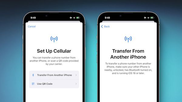 iOS 16 では、Bluetoothを介してiPhone間でのeSIMを転送可能。キャリアの許可が必要？ Appleは将来的に物理SIMを無くしたいのは本当かも！