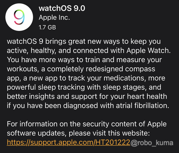 Apple Watch Series 6 をwatchOS 9 へアップデート。あと2年間は頑張ってもらいます٩( ‘ω’ )و