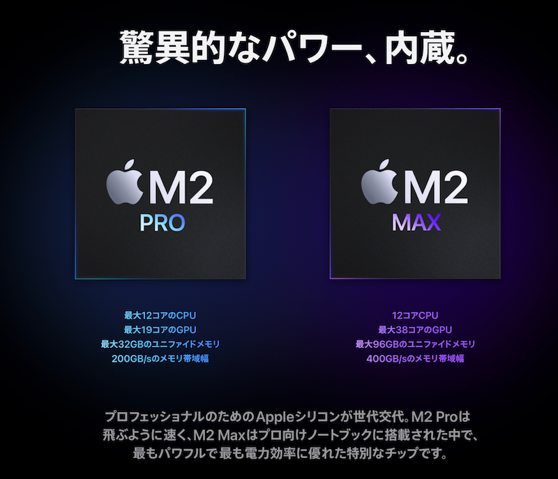 Apple、M2 Pro、M2 Max 搭載の「新型MacBook Pro」と M2、M2 Pro 搭載の「新型Mac mini」を発表。予約開始で2月3日に発売。